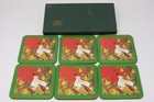Gump s Pimpernel Cork Drink Coasters Partridge In Pear Tree Christmas Vintage