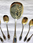 Antique French V  Boivin 950 Silver Vermeil 7pc Dessert Serving Set