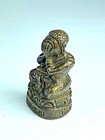 Rare Old Brass Phra Pidta Lp Koon Statue Luck Wealth Fetish Talisman Thai Amulet