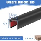 Rubber Edge Trim  Self-adhesive U Channel Edge Protector For Plywood  Cabinet   