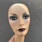 Mannequin Vintage Woman Wig Hat Display Stand Head Bust Bald Long Neck 21 5   