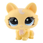 Lps Mini Pet Toy Figure Yellow Crouching Cat 1096 Kid Cute Gift Animal Figure