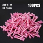 100pcs 22-16awg Red Heat Shrink Wire Butt Connectors Waterproof Splice Terminals