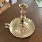 Vintage Brass Push-up Candlestick Adjustable Antique Chamber Stick England