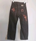 Vtg Kids Denim Jeans Cowboy Western Horse Gun Applique Venado 50s Midcentury 8