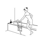 Kv06 Bathtub Handrail Safety Grab Bar With Hanging Space By P nova  White