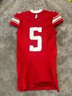 2018 Rutgers Scarlet Knights Game Issued Home Red Adidas Football Jersey Medium