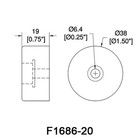  4 Pack  Penn Elcom 3 4  X 1-1 2  Rubber Feet For Amp  Case  Speaker - F1686 20