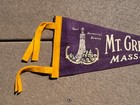 Vintage Souvenir Pennant Mt  Mount Greylock North Adams Massachusetts