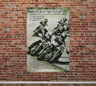 1975 Harley Davidson Jay Springsteen Race Poster  Rare Flat Track Harrington De 