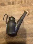 Antique Coal Miner   s Oil Wick Lamp - Teapot- Early Primitive Lighting