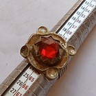 Rare Ancient Roman Ring With Red Stone Silver Antique Historical Jewelry