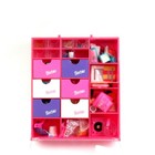 Barbie Closet Carrying Case Floral Quilted Pattern W  Drawers   Accessories Vtg