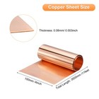 Pure Copper Flashing Sheet Roll 3500 X 100 X 0 08mm Strip 4  X 11 5ft 20 Gauge