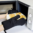 Cotton Oven Mitts Heat Resistant Microwave Baking Gloves Non Slip Pot Holders