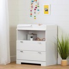 South Shore Changing Table Versatile Modern Wood Clean Lines 2-drawer Pure White