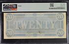 T-67  20 1864 Confederate States Currency Banknote Civil War Confederacy Pmg 63