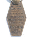 Vintage Radio City Station   New York Bronze Room Fob And Key