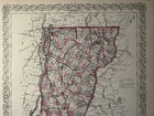 1870 Colton s Vermont Hand Coloured Original Antique Map 17  X 14 