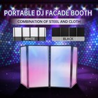 Portable Dj Facade Booth Foldable Cover Screen With White black Facade cloth    