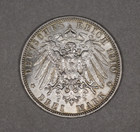 1910 Hamburg German States Silver 3 Mark