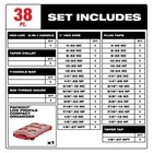 Milwaukee 49-22-5604 38pc Sae Tap   Die Packout Set W  Hex-lok 2-in-1 Handle