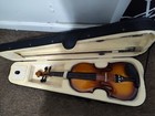 Cecilio Cvn-500 Solidwood Ebony Fitted Violin W  D addario Prelude Strings  4 4