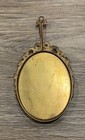 Antique Metal Victorian Oval Picture Frame Vintage Ornate Old With Glass