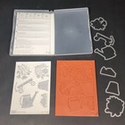 Stampin  Up  Grown With Love Set Of 6 Rubber Stamps   Dies Wagon New 144433