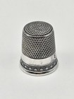 Vintage Sterling Silver Stamped Sewing Thimble Size 8 No Monogram  - 2 3g