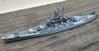 Vintage Navis Neptun 1 1250 Metal Uss Massachusetts Battleship Model Ship