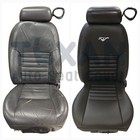 Front Perforated Leather Replacement Seat Cover Tan For 1997-2004 Chevy Corvette