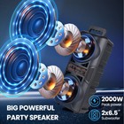 2000w Bluetooth Speaker Sub Woofer Heavy Bass Sound System Rgb Party Speakers