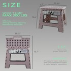 Foldable Step Stool Sturdy Safe Enough 11 d X 8 7 w X 11 h  Dusty Pink Puple
