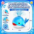 Whale Bath Toy Sprinkler  Light Up Baby Bath Toys For Kids  Pool Water Toy