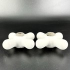 Antique Porcelain Hot Cold Water Faucet Tap Knob 3 1 4    Set Of 2 002