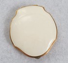 1930s Vintage Elgin American Rouge   Powder Compact Gold W Guilloche Enamel