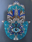 Rhinestone Design Hamsa  small  Iron On Transfer Hot Fix 