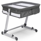  New Simmons Twin City Sleeper Bedside Bassinet For Twins In Grey Tweed