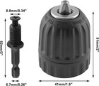 3 8  Keyless Drill Chuck Adapter With 1 4  Hex Shank For Impact Drivers