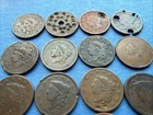 Lot Of 17 All With No Date   Damaged Early U s  Large Cents