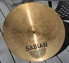 Vintage 1986 Sabian B8 16  Crash Cymbal - Good Hole Amazing Patina First   Logo