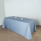 Dusty Blue Polyester 90x156  Rectangle Tablecloths Wedding Home Linens Sale