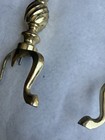 Andirons Fireplace Vintage Solid Brass  Cast Iron Pair 2 Colonial Style