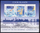 Cook Islands - 2012 Mnh S s Of 3 - 2012 Summer Olympics  1415a Cv 6 00 Lot  259