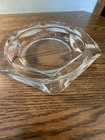 Vintage Large Clear Glass Cigar cigarette Ashtray Octagon Shaped   8 5 