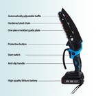 6  Mini Chainsaw Cordless Handheld Electric Chain Saw With 2 X 21v Batteries Us