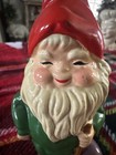Vintage 50s  R B Japan Elf Gnome Holding Shovel Ceramic Xmas Figurine 6 5 tall