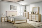 New Led Two-tone Oak Brown Queen King 5pc Modern Rustic Bedroom Set B d m n c
