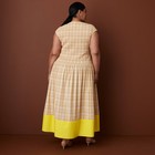 Women s Short Sleeve Smocked Gingham Drop Waist Maxi Dress - Rosie Assoulin